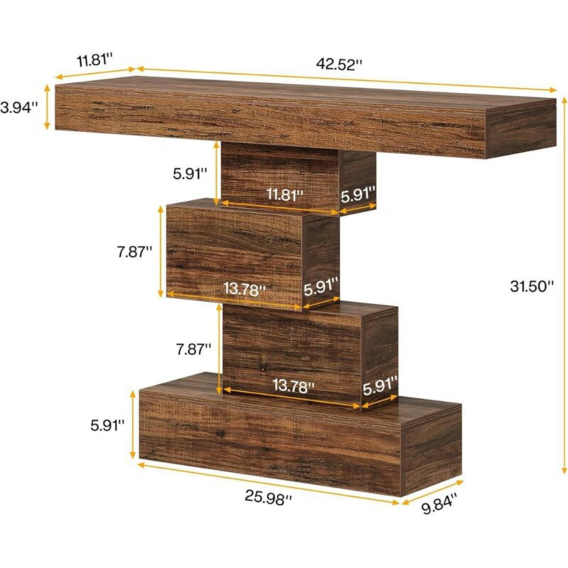 Console 42 po Rustic Brown