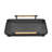Syla Black Metal Tray with Wicker Wrapped Handles-467806813