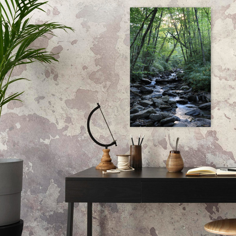Alun Cave Trail, paysage contemporain abstrait, art naturel, H 24 po x l 16 po