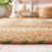 Braided Flat Weave Cotton/Others Striped Rug in Brown/Ivory-1921793039