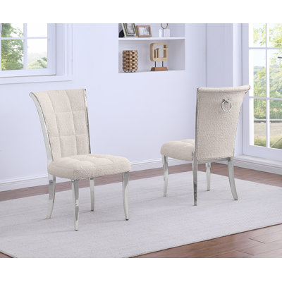 Chaises d'appoint haut de gamme en tissu Boucle