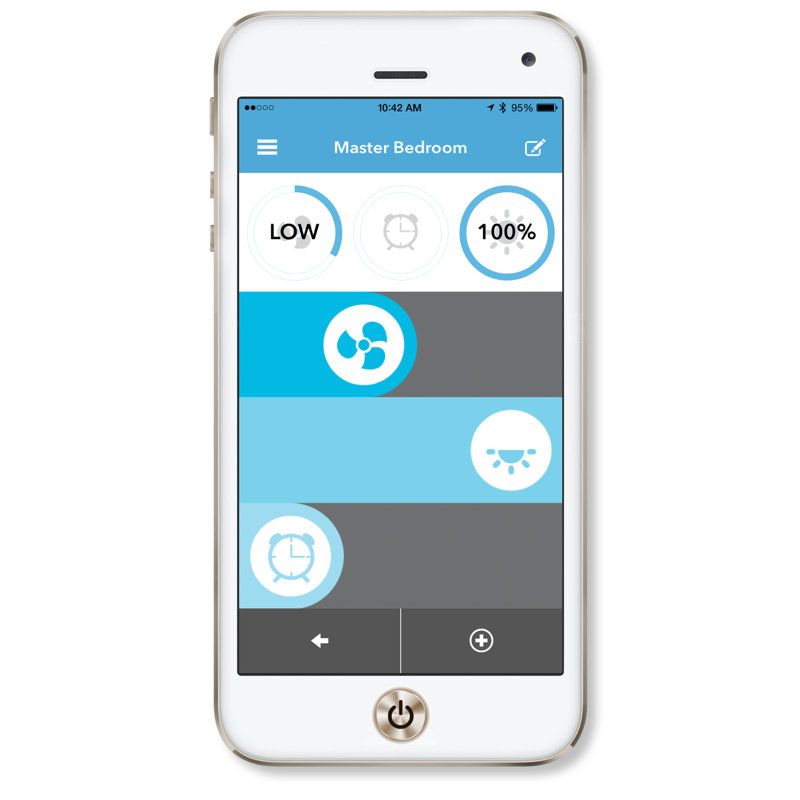 Blue Bluetooth Ceiling Fan Receiver with Timer Functionality