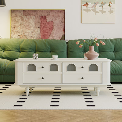 Table de bout rétro arquée blanche