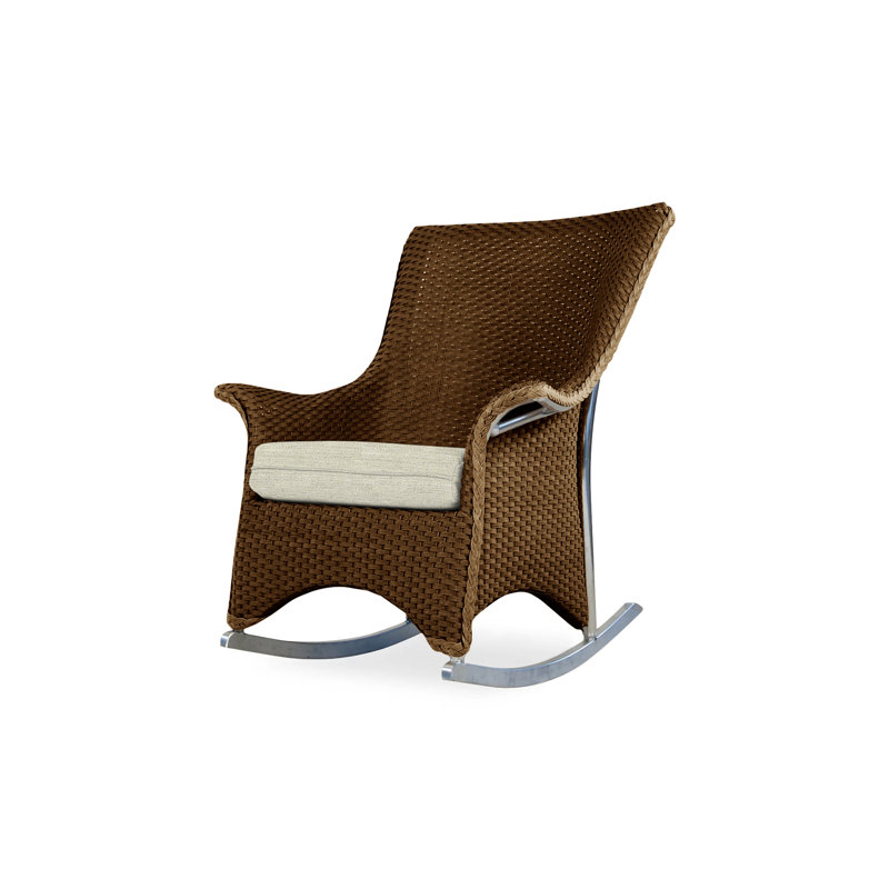 Mandalay Outdoor Rocker Chair, Canvas Birdseye Sunbrella® Canvas, Bark