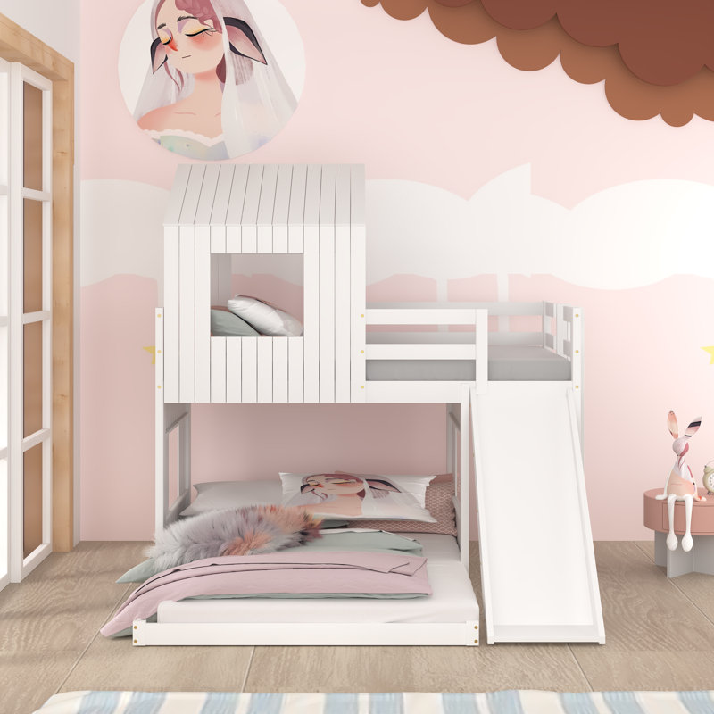 Biehle Kids Twin Over Full Bunk Bed, White
