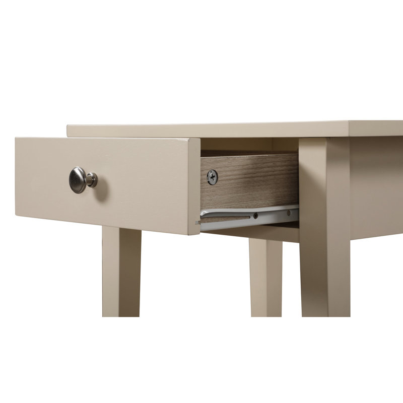 Table de chevet beige avec fabrication - 14,39 po X P 17,91 x P 27,51 po, assemblage rapide, n'importe quelle pièce