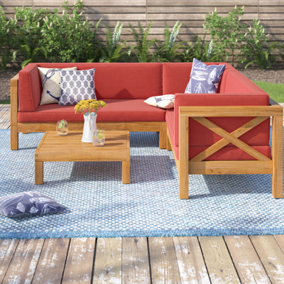 Luthersville 4 Piece Sectional Seating Sofa Set with Cushions