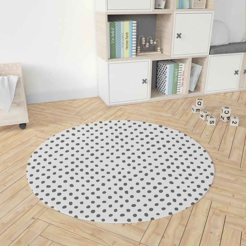 Tapis de jeu Dot Lyfe, Ivoire/gris anthracite