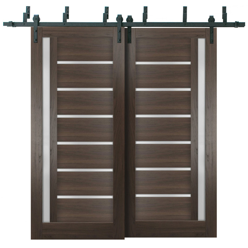 Portes coulissantes en bois givré Quadro, 17 po x 79,5 po