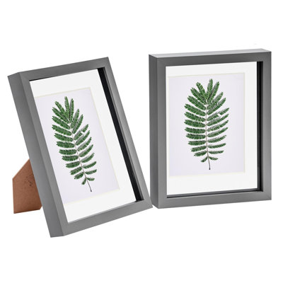 Nicola Spring - 3D Box Photo Frames - 5 x 7" with 4 x 6" Mount