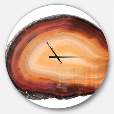 Brown agate isolated - Modern wall clock