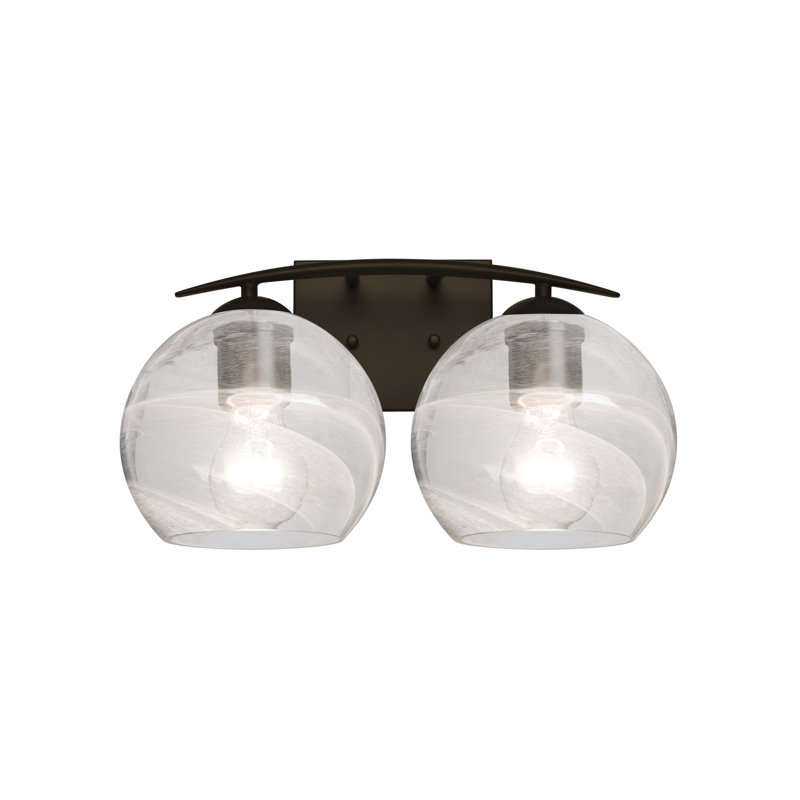 Ivers 2 - Light Dimmable Vanity Light, Satin Nickel, Vapor Clear