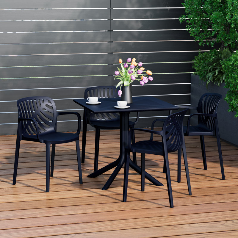 Ensemble repas carré pour 4 personnes, Navy