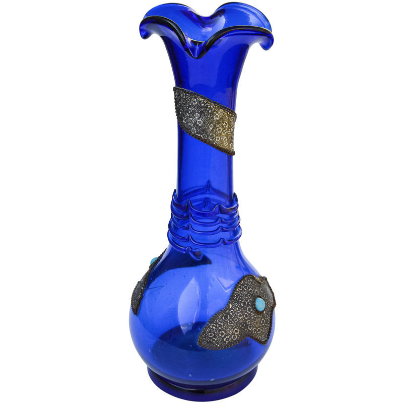Handmade Glass/Metal Table Vase