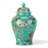 Turquoise Scenic Lidded Jar