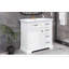 Meuble-lavabo 36 po avec lavabo en céramique, 2 tiroirs basculants, charnières de porte à fermeture en douceur, blanc