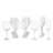 Tuscany Classics 18 Piece Crystal Assorted Stemware Set