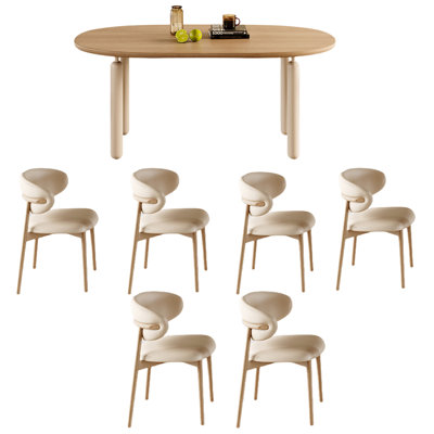 Oval dining table sets