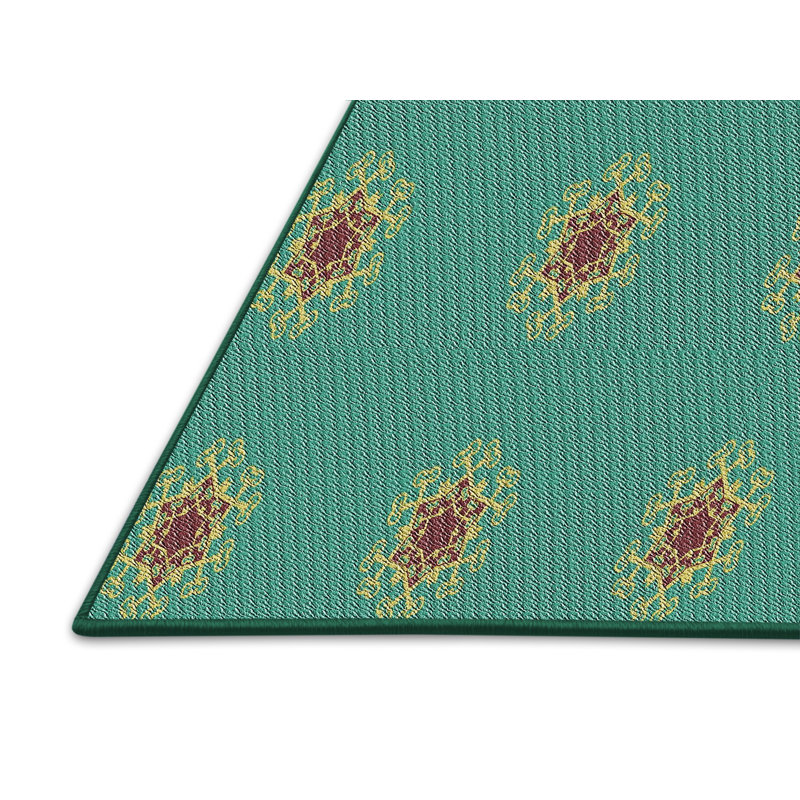 Tapis vert tissé à la machine, Rectangle 8 pi x 12 pi