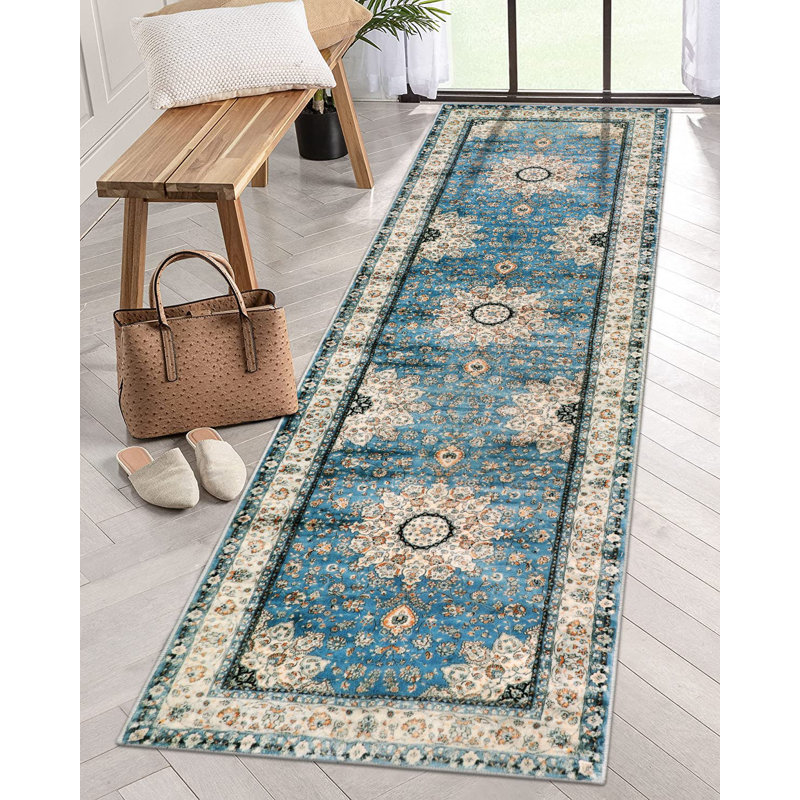 Watte Traditional Oriental Tribal Machine Washable Area Rug Perfect for Living Room, Dining Room, Bedroom Decor