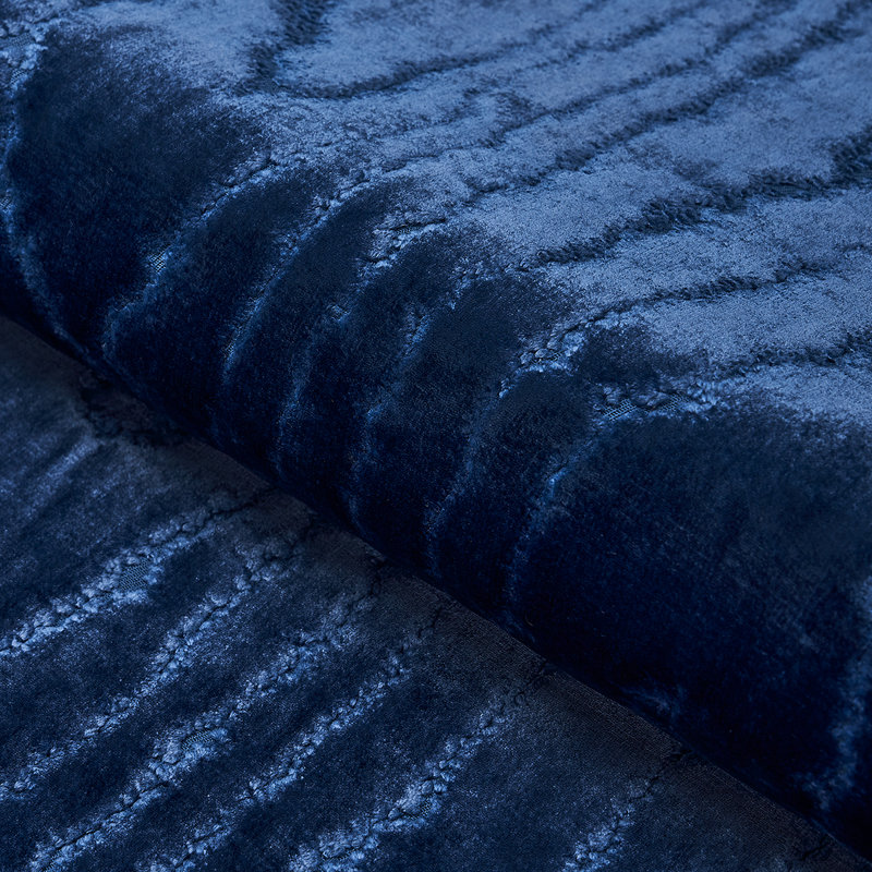 Marisa Moire Velvet Fabric, Lapis