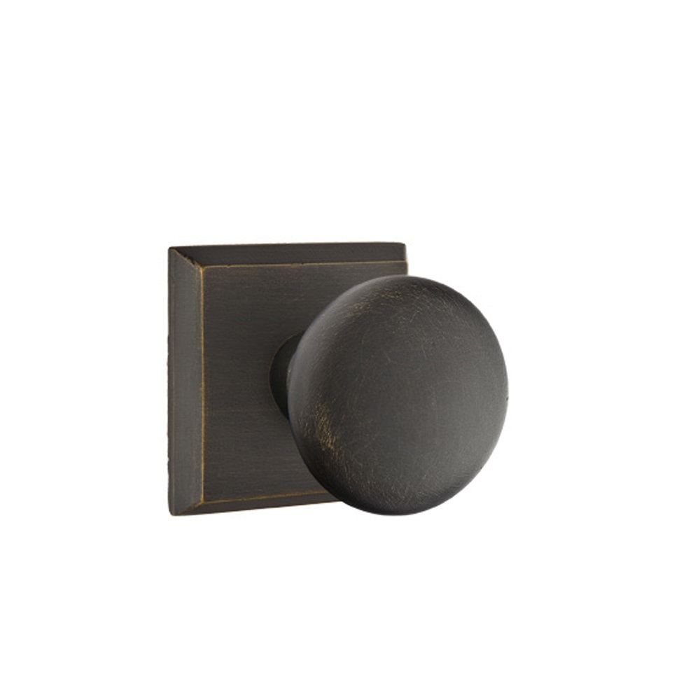 Emtek Passage Knobset w/ Sandcast #6 Rosette and Winchester Knob Emtek