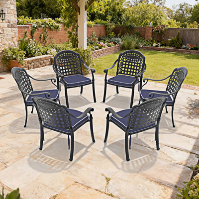 Ensemble de 6 chaises de patio en aluminium