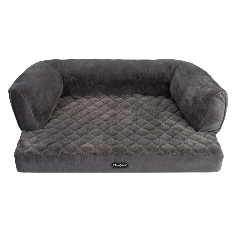 Lit pour animal de compagnie Beautyrest, Grand (l 41 po x P 30 po x H 11 po), Gris