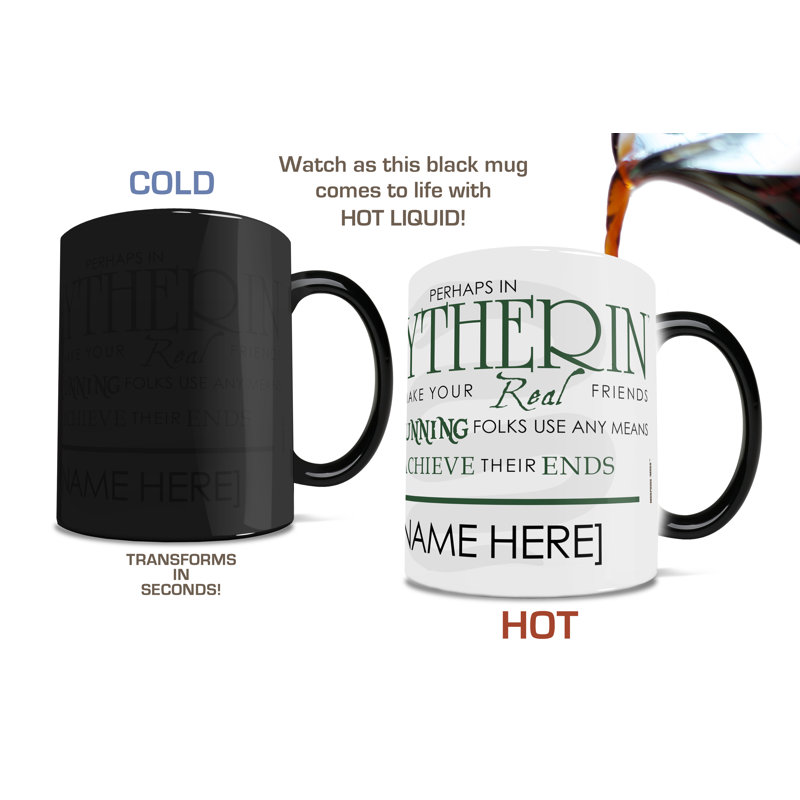 Grande tasse à café thermosensible à la chaleur à trier hat slytherin Harry Potter