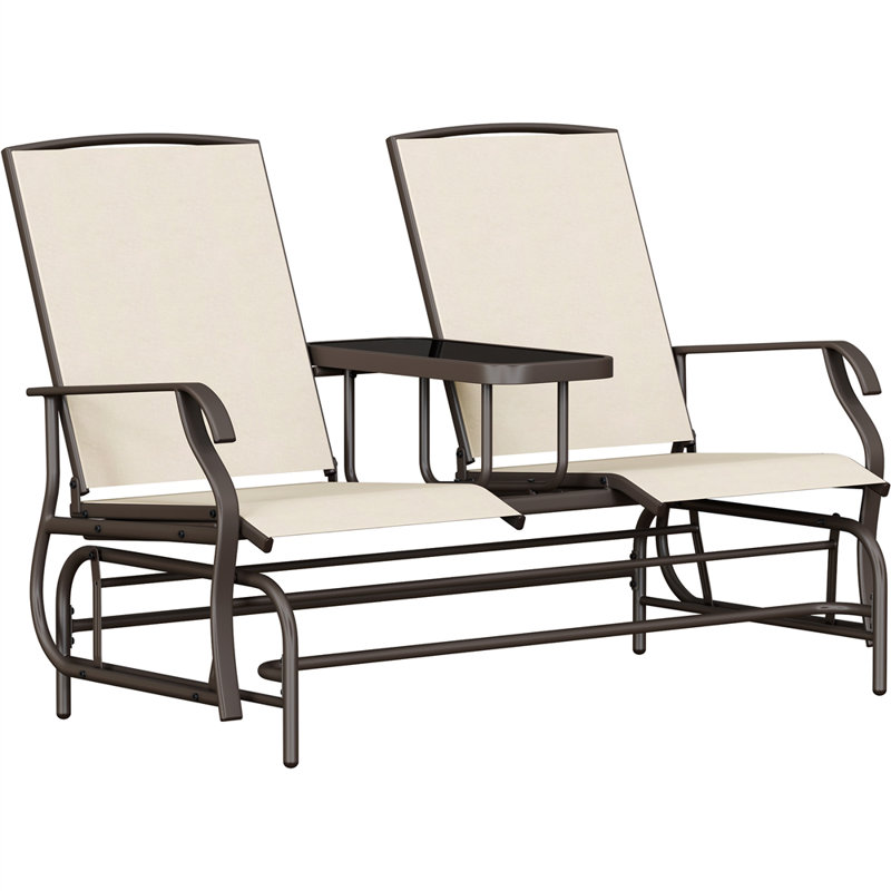 Chaise berçante d'extérieur en métal