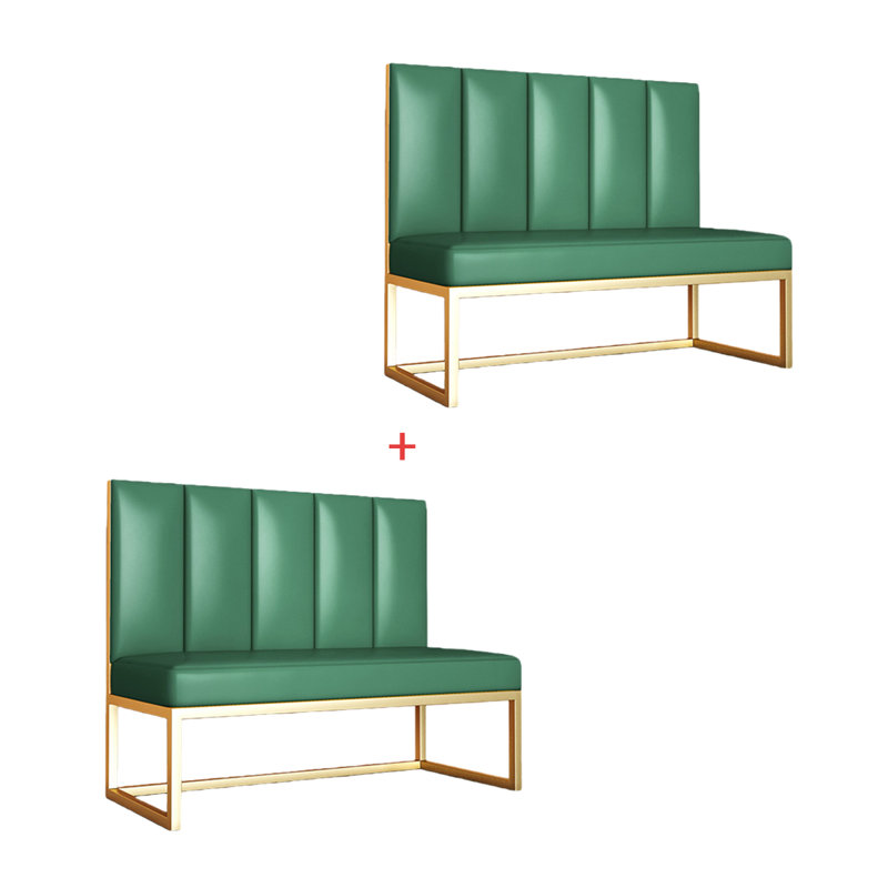 Banquette moderne en similicuir vert