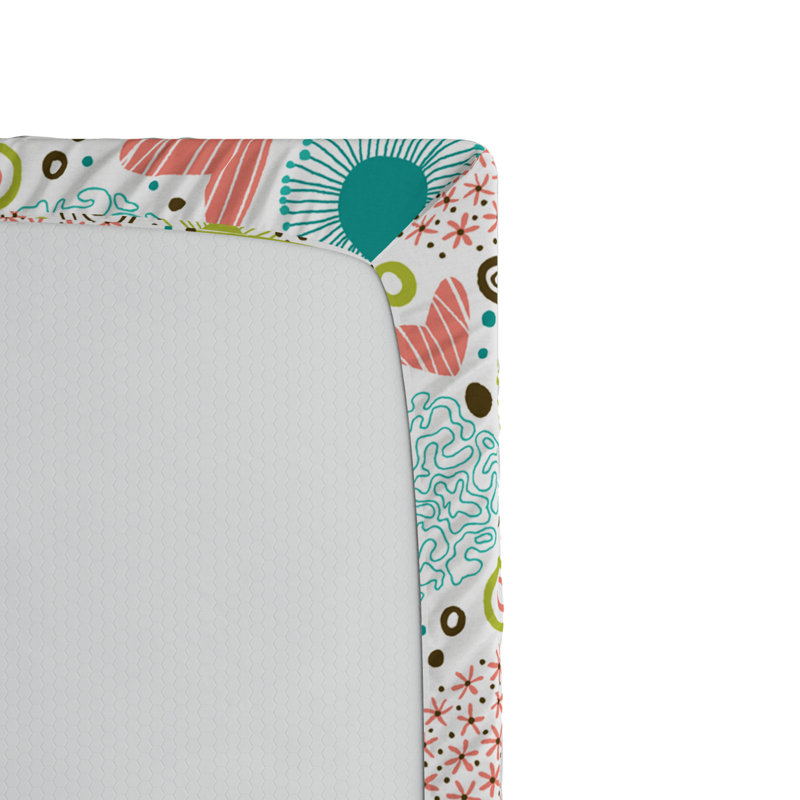 Microfiber Floral Fitted Sheet, Full Fitted Sheet