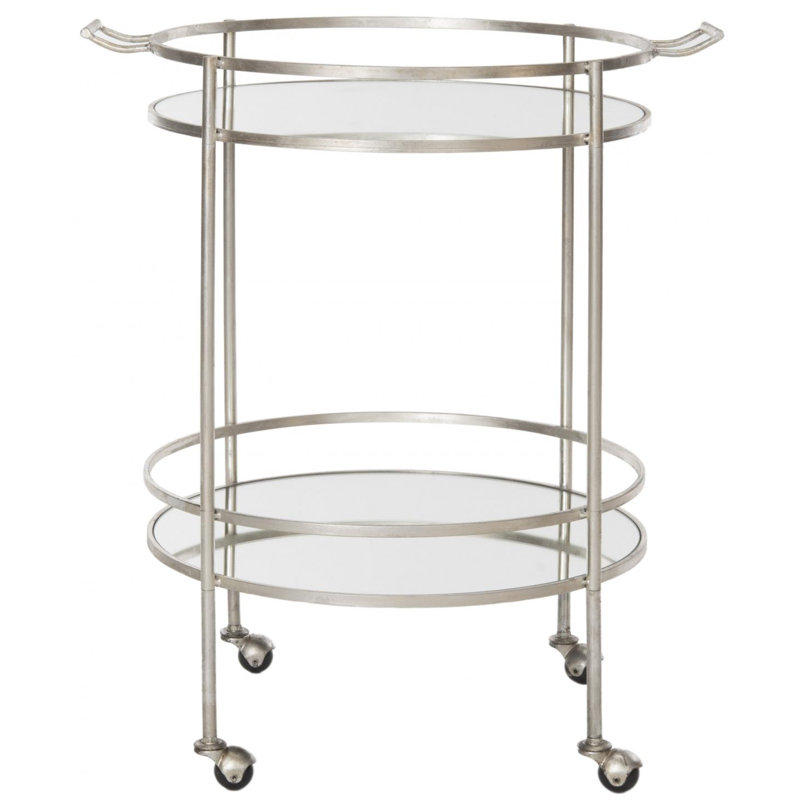 Oxendine Metal Bar Cart, Silver