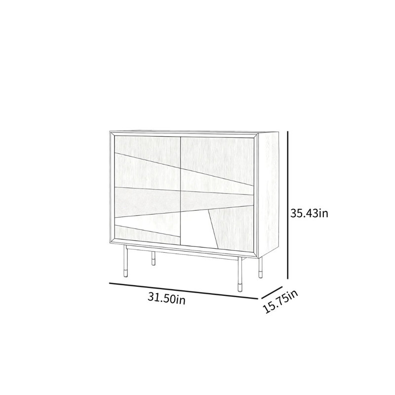 Vitrine haut de gamme minimaliste, H 35,43 po x l 31,5 po x P 15,75 po