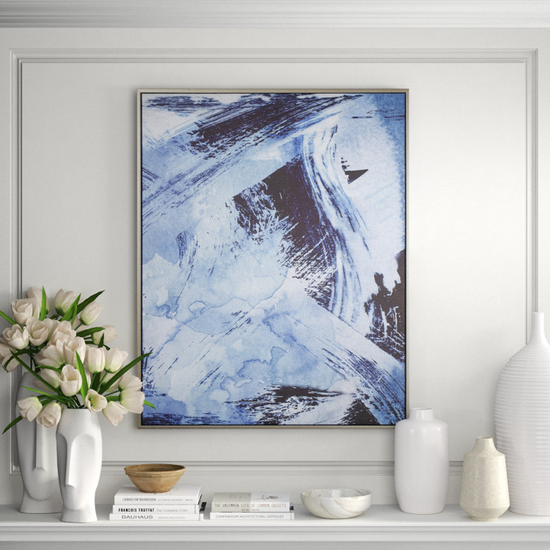 Indigo Wash Abstract Print