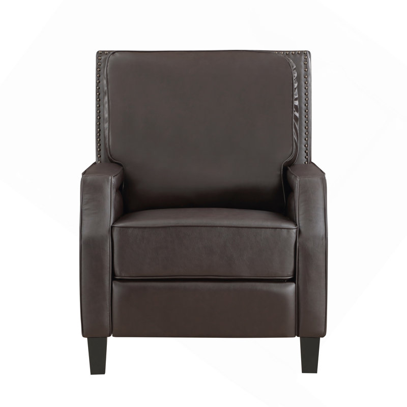 Fauteuil inclinable à dossier poussoir brun foncé avec siège auto-inclinable 1pc