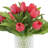 Tulips Arranged in Glass Vase