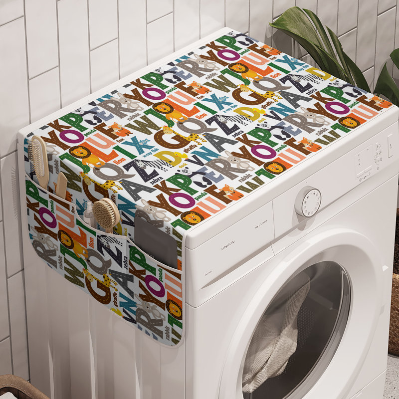 Machine à laver East Urban Home Alphabet, paquet de 2, 47 po x 18,5 po