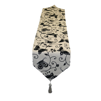 Tivoli Flock Butterfly Design Table Runner