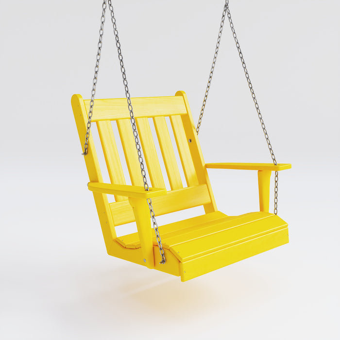 Balancelle en plastique recyclé Brainard, Jaune citron