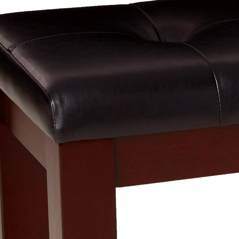 Banc rembourré en similicuir Laquanta