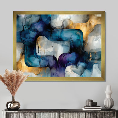 Art mural Marchan Aquaprismatic Maze Of Liquid Reflections II - Abstract Modern Shapes
