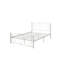 Lit blanc en métal blanc - conception moderne, construit pour la durabilité, silencieux et silencieux - assemblage facile, aucun sommier tapissier requis, convient à un matelas de 8 pouces et plus, capacité de charge maximale de 600 lb avec une construction robuste,