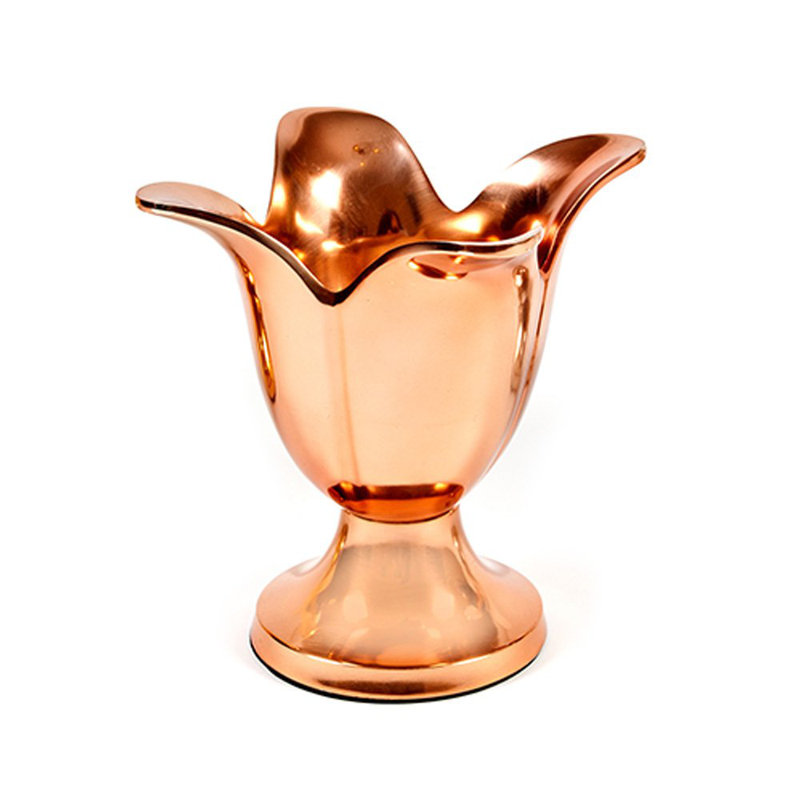 Tulip Vase And Candleholder, Rose Gold