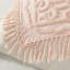 Couvre-lit double / grand en coton à motif de franges en chenille Blush