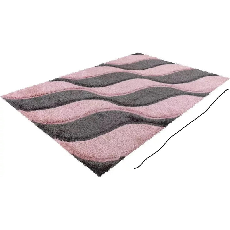Geometric Shag Area Rug, Rectangle 120 x 170 cm