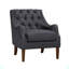 Chaise d'appoint avec capitonnage à boutons et tissu d'ameublement de salon moderne-1145557544