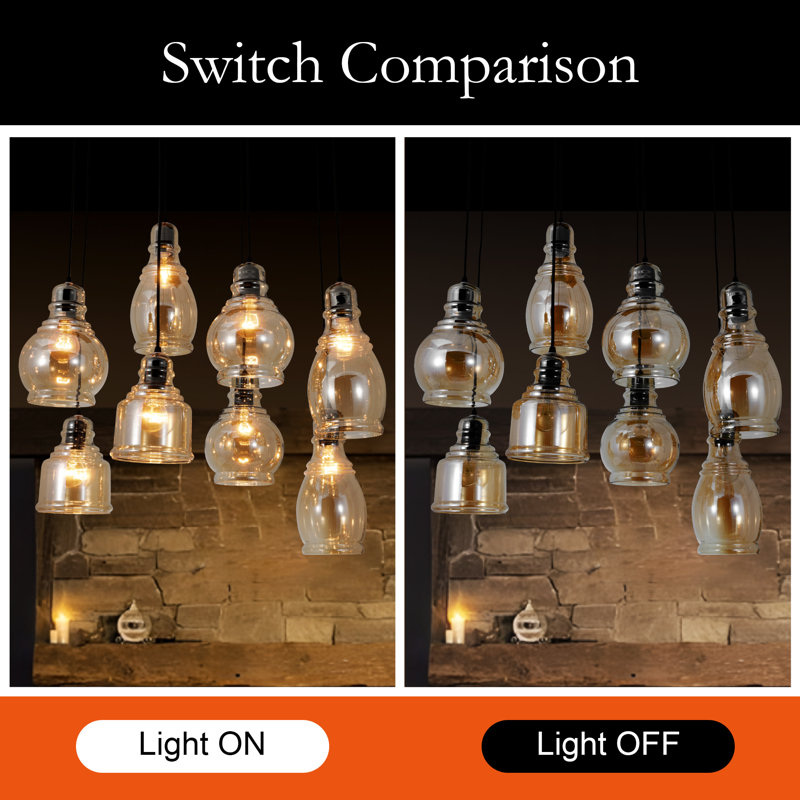 Aldahir 8 - Light Matte Black Cluster Pendant