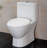 EAGO 1.28 GPF Elongated Comfort Height Chair Height Floor Mounted One-Piece Toilet with Seat Included