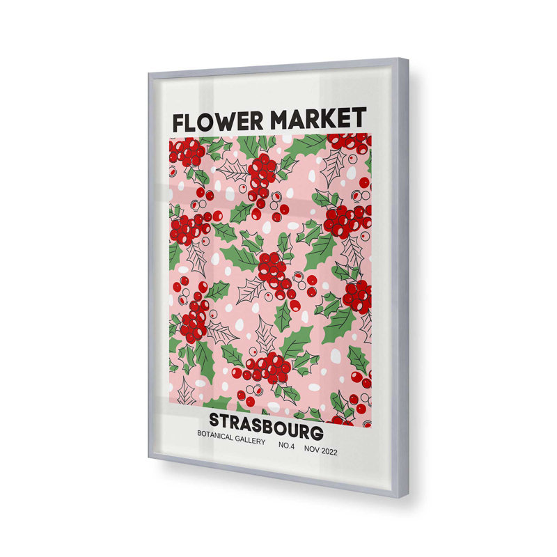 Marché des Fêtes III, Cadre simple en chrome poli poli, H 15,25 po x l 12,25 po